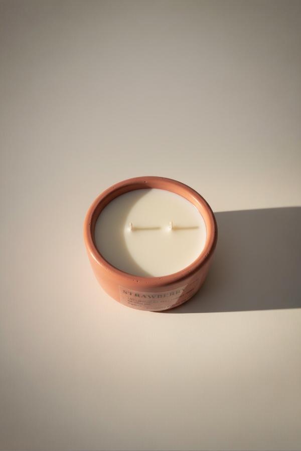 Beton Saksı Mum %100 Doğal Soya Wax