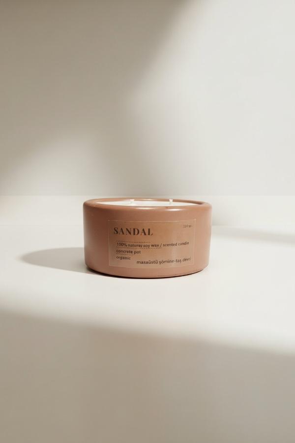 Beton Saksı Mum %100 Doğal Soya Wax