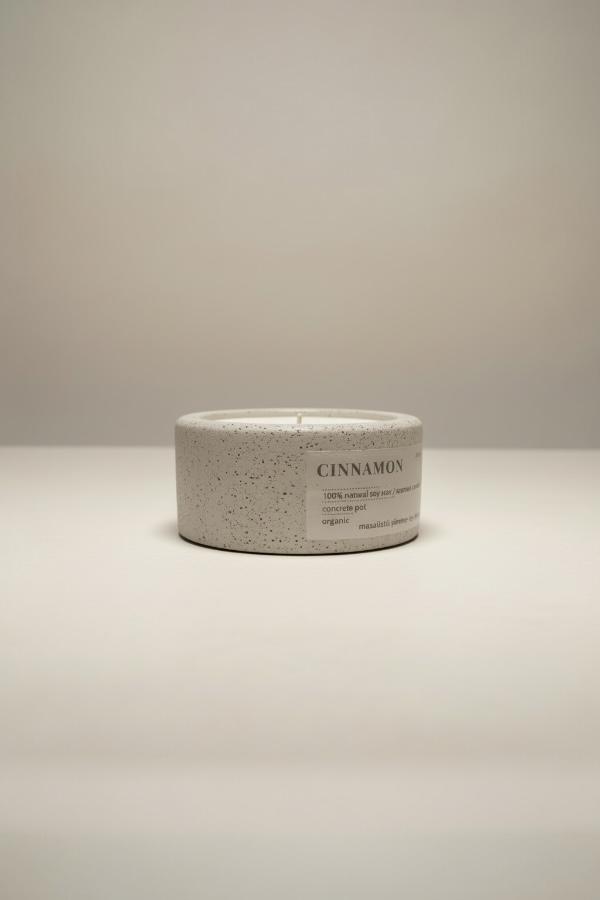 Beton Saksı Mum %100 Doğal Soya Wax