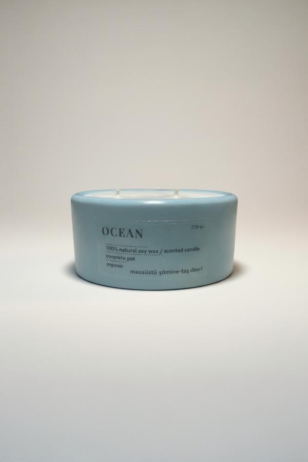 Beton Saksı Mum %100 Doğal Soya Wax