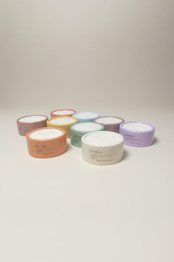 Beton Saksı Mum %100 Doğal Soya Wax