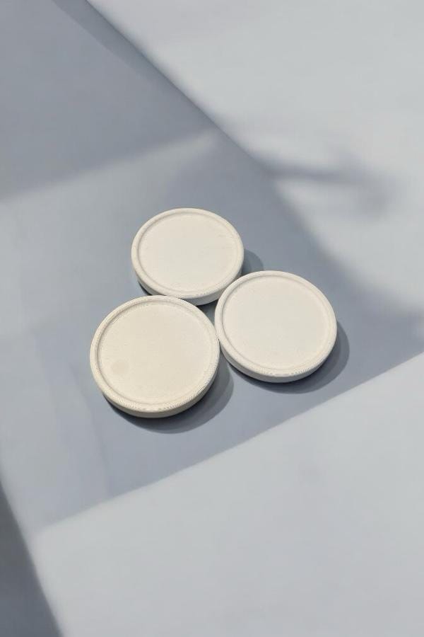 Beton Bardak Altlığı 3'lü Beyaz